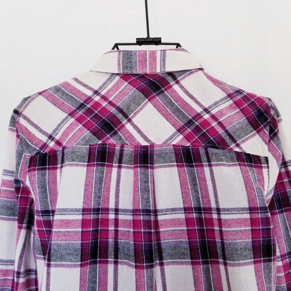 Woolrich Pink/Purple Plaid Button Down Flannel - Picture 8 of 15
